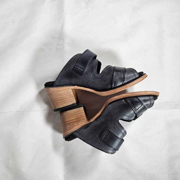 Freebird by Steven Caprice Blue Sandals Heels Women's Size 5 Leather Boho - Picture 5 of 9